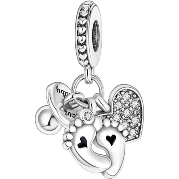 925 sterling silver charm bead dangle pendant cat turtle handbag fit bracelet - Picture 1 of 7